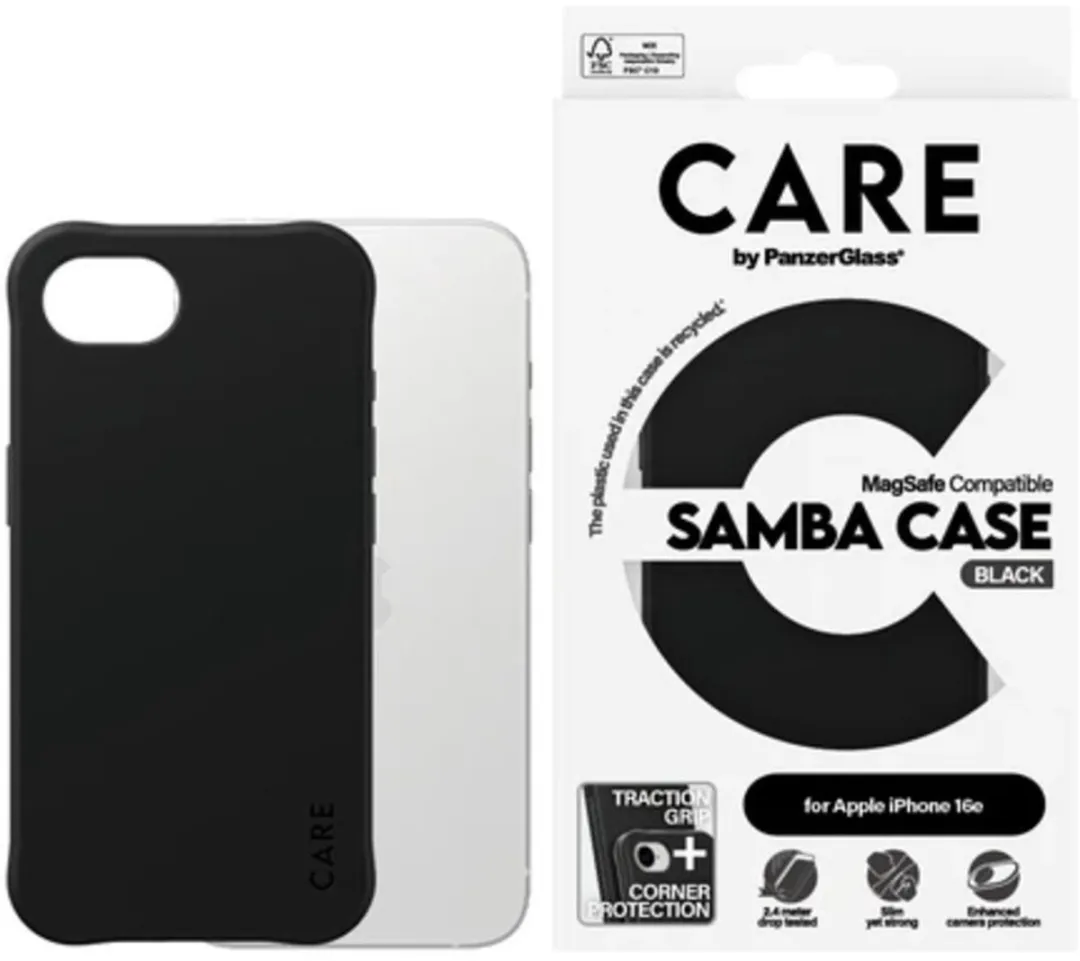 PanzerGlass MagSafe Hoes iPhone 16E - Zwart - 1 Pasje - MPN 5715685021008