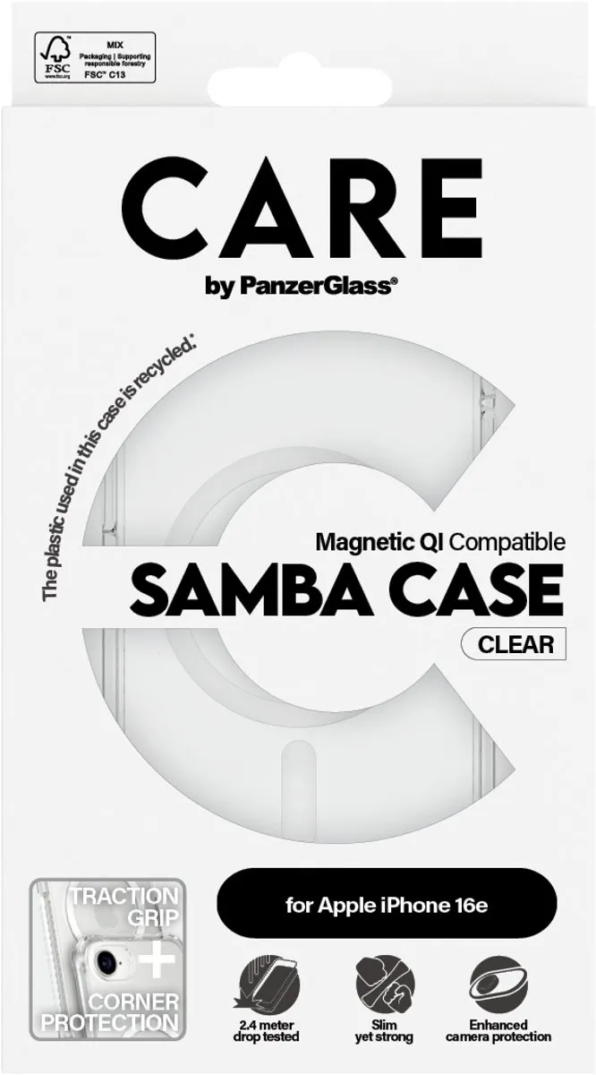 PanzerGlass MagSafe Hoes iPhone 16E - Zwart - 1 Pasje - MPN 5715685021008