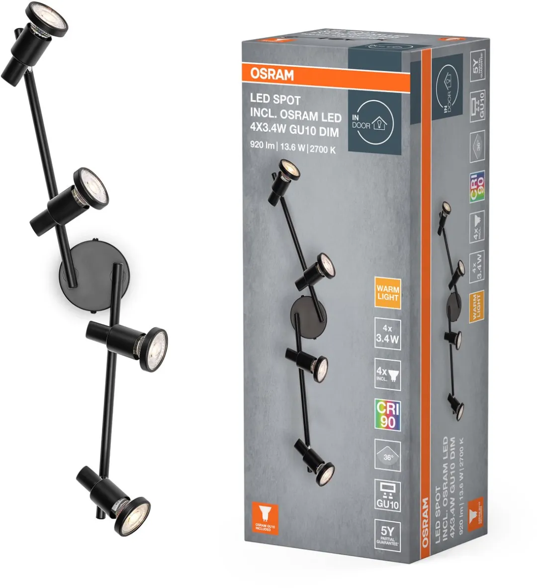 Osram LED Spot GU10 4x3,4W