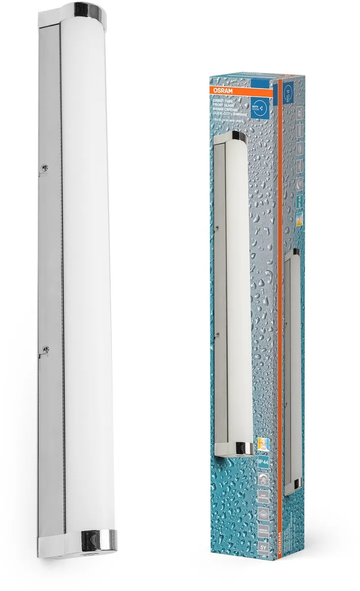 Osram Orbis Tube Wandlamp 60cm - 12W 1200lm - Mat Glas/Chroom - IP44