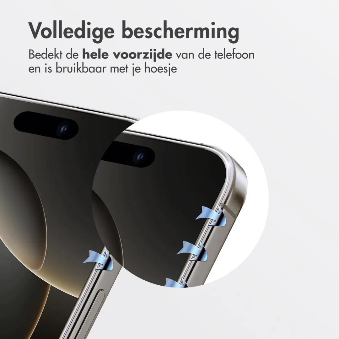 Accezz Screenprotector iPhone 16 Pro - Glas met anti-dust applicator