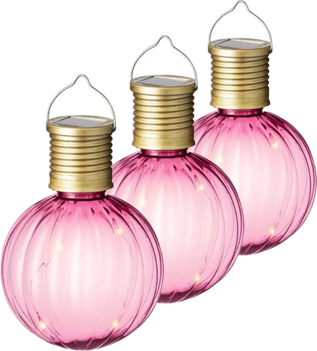 Lumineo Solar Lampion Roze