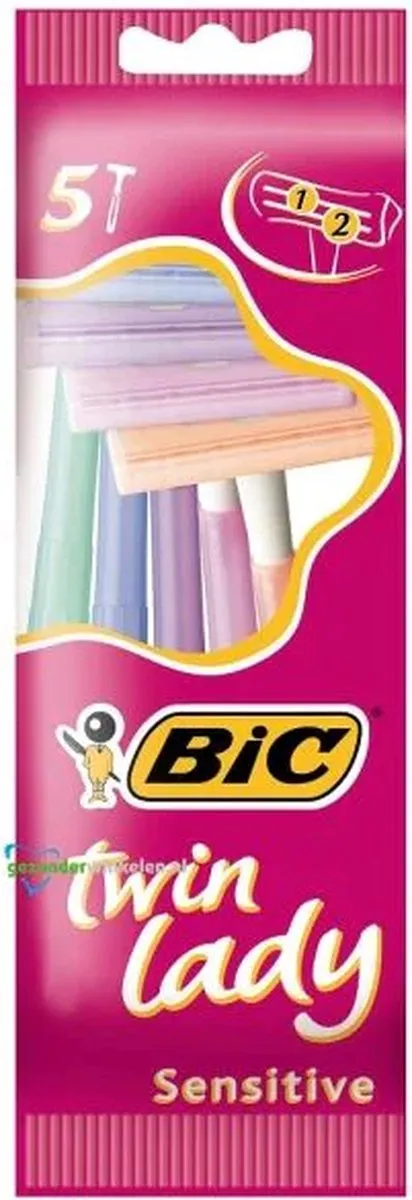 Bic Twin Lady Wegwerpscheermesjes - 2 Bladen - 5 Stuks