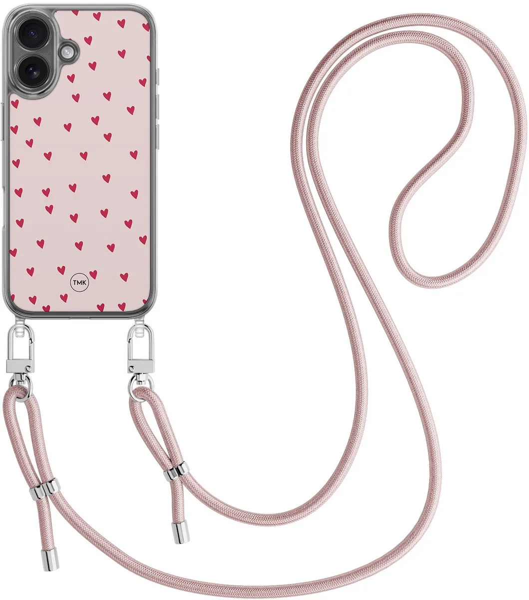 Casevibes Telefoonhoesje iPhone 16 Roze - Cute Hearts