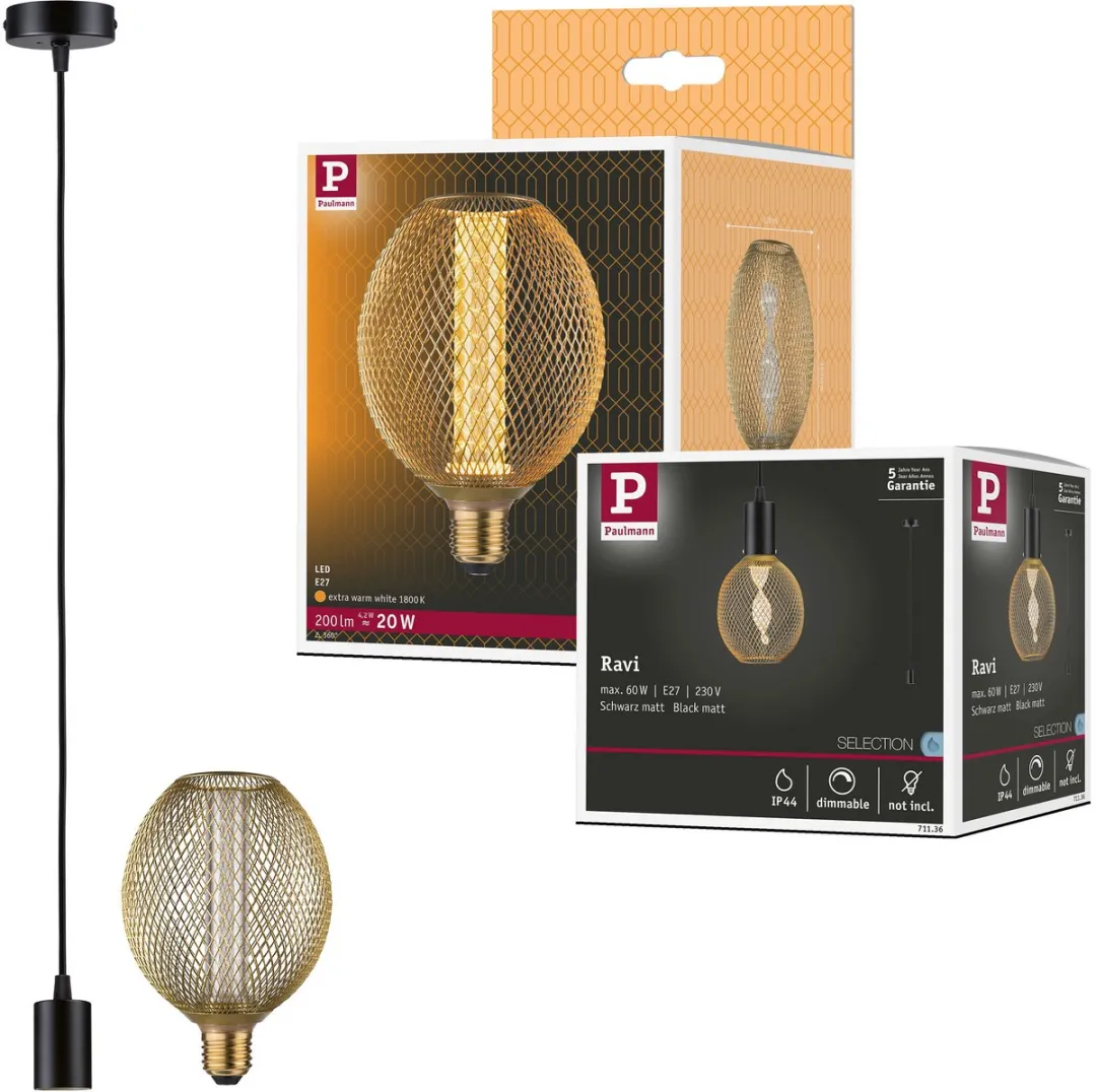 Paulmann Hanglamp Ravi IP44 E27 4,2W