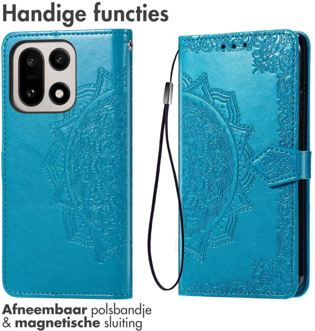 Imoshion Hoesje OnePlus 15 Mandala Bookcase Turquoise - 3 Stuks