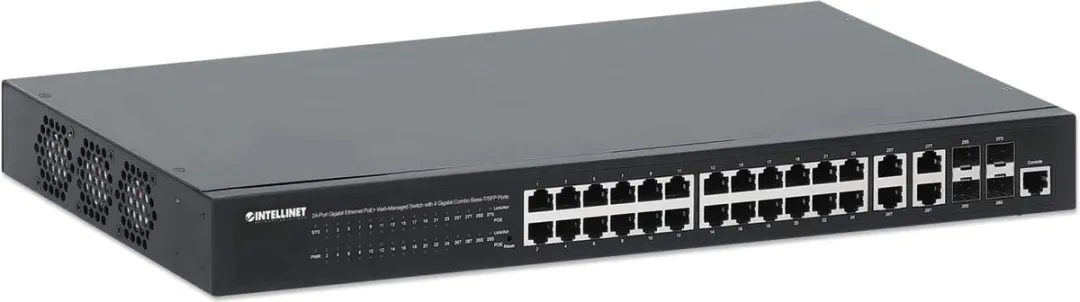 Intellinet 561426 24-poorts Gigabit PoE+ Switch - Zwart