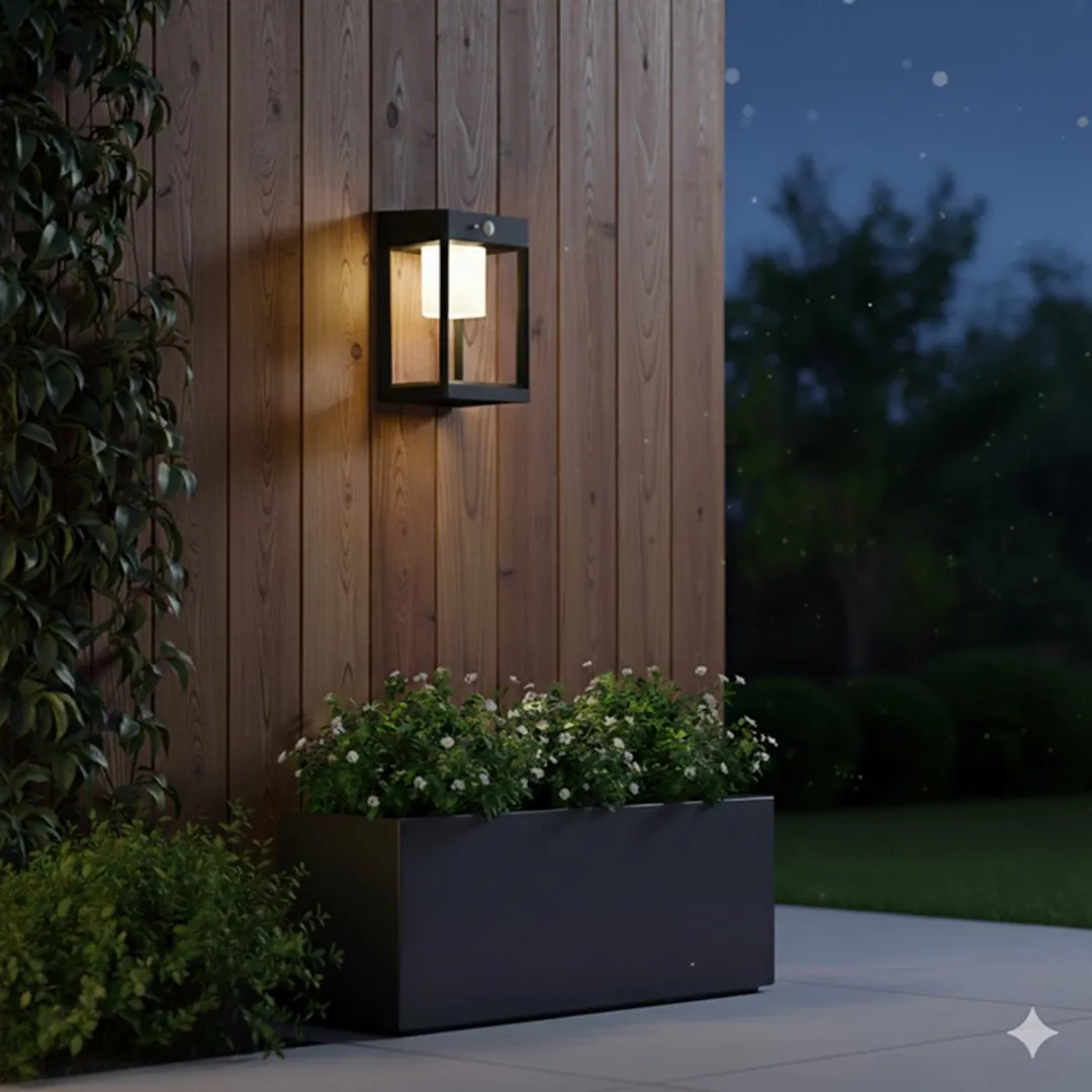 Lybardo Solar Wandlamp Warmwit - 1 Lichtpunt - Zwart