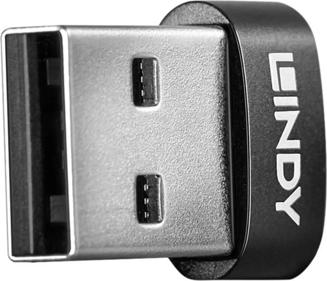 Lindy 41884 USB 2.0 Adapter - USB-A naar USB-C - Zwart
