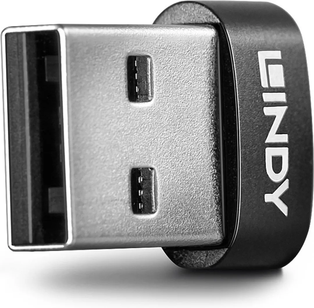 Lindy 41884 USB 2.0 Adapter - USB-A naar USB-C - Zwart