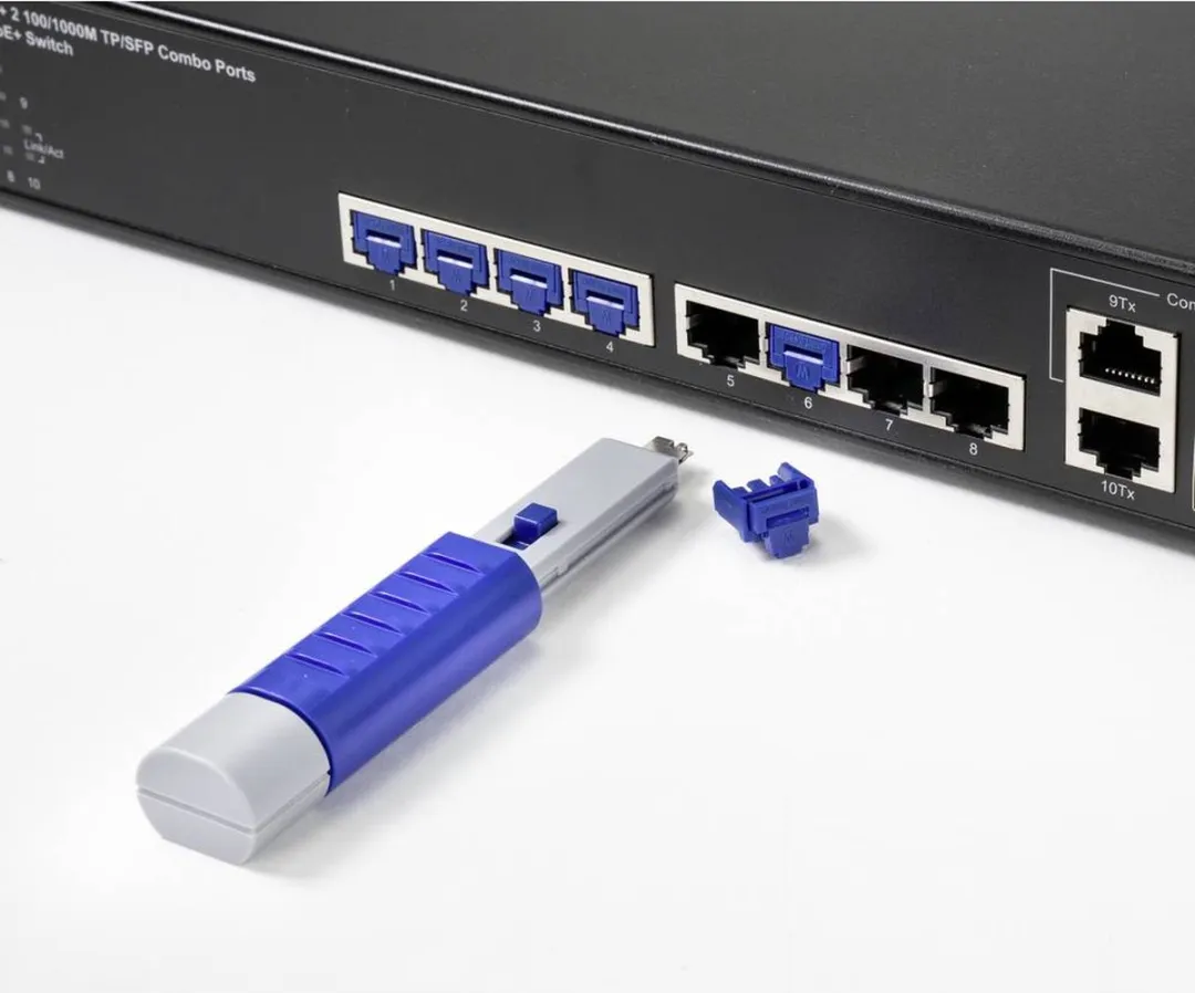 Renkforce RJ45 LAN-poortslot RF-4695228 - 12 Stuks - Blauw