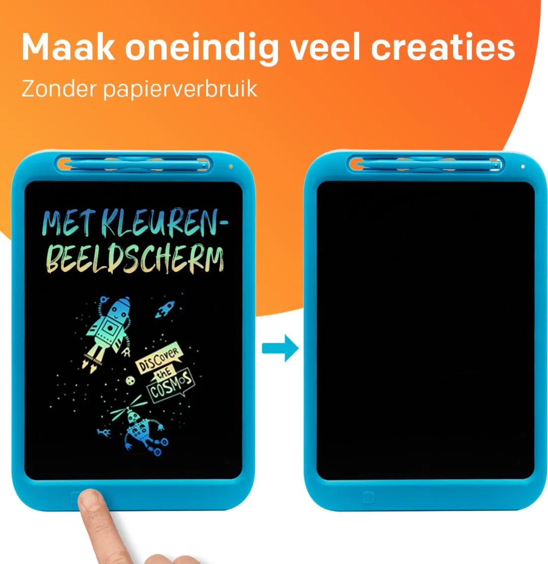 LCD Tekentablet Kinderen "Blauw" 12 inch - Educatief Speelgoed 3 jaar - Speelgoed 4 jaar- Speelgoed 5 jaar - Speelgoed Voor Onderweg - Cadeau Jongens - Speelgoed Jongens & Meisjes - Kinderspeelgoed 5 Jaar - 6 jaar - 7 jaar - Speelgoed Voor Op Reis