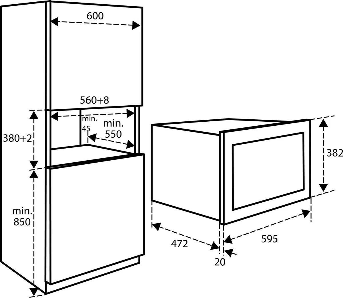Inventum IMC3834GT Inbouw Combi-oven 34L - Zwart