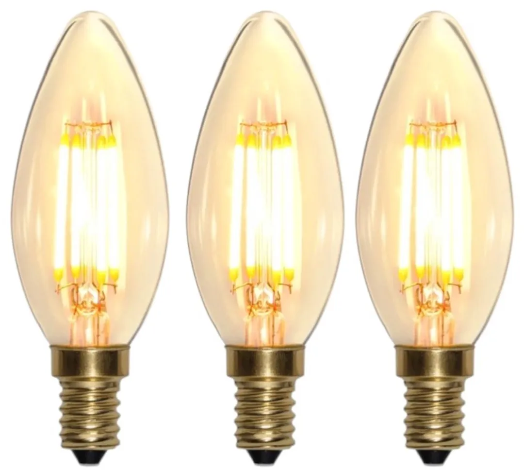 Star Trading Soft Glow Kaarslamp E14 4W - Set van 3