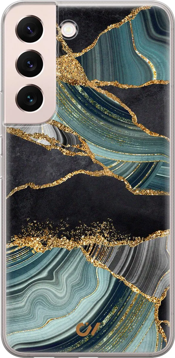 Casevibes Galaxy S22 Hoesje Marble Jade Stone
