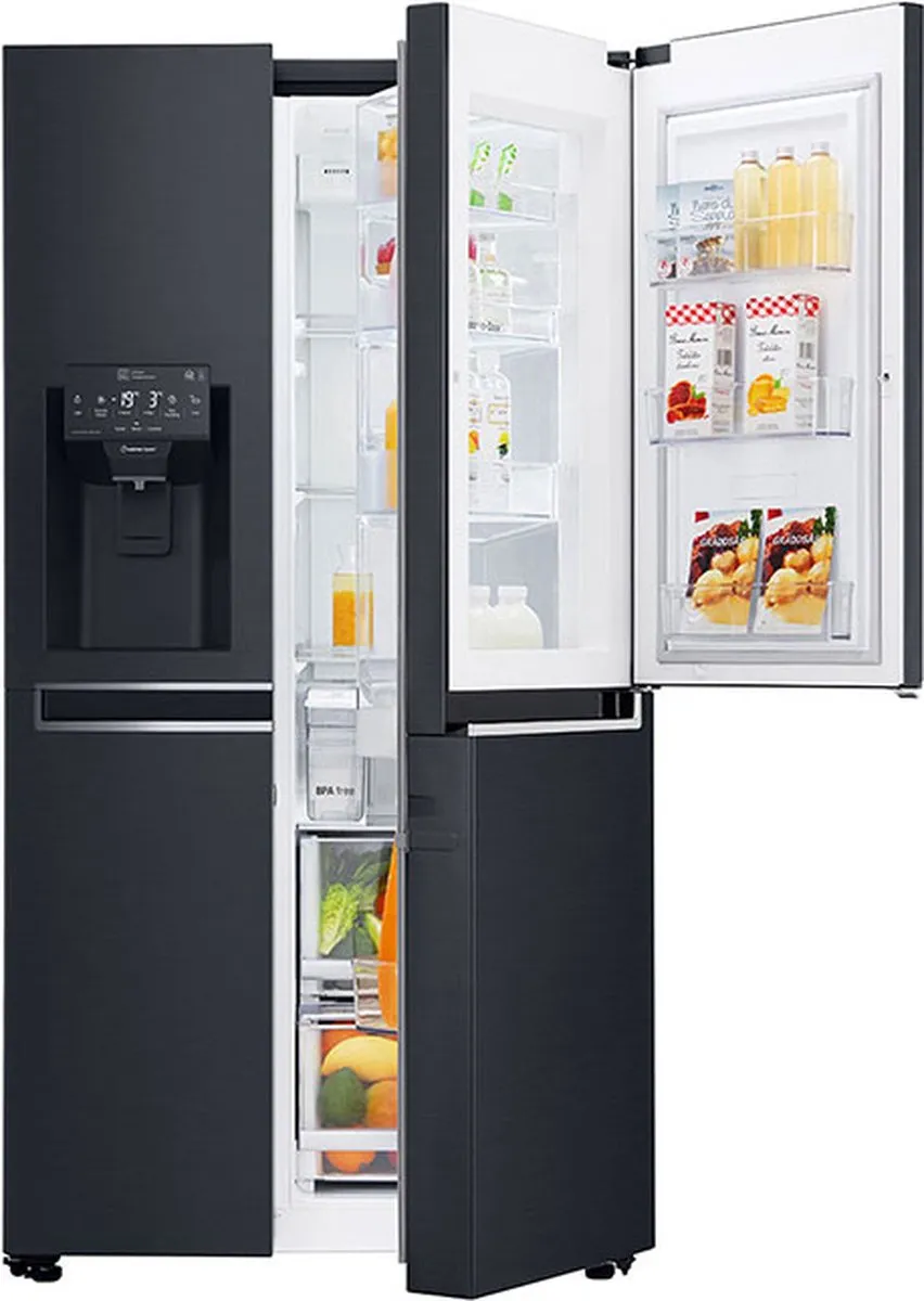 LG GSJ761MCUZ Vrijstaande Koelkast 668L - Zwart