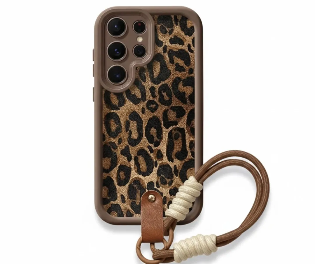 NUVEX Bruin Luipaard Print Hoesje Samsung S24 Ultra