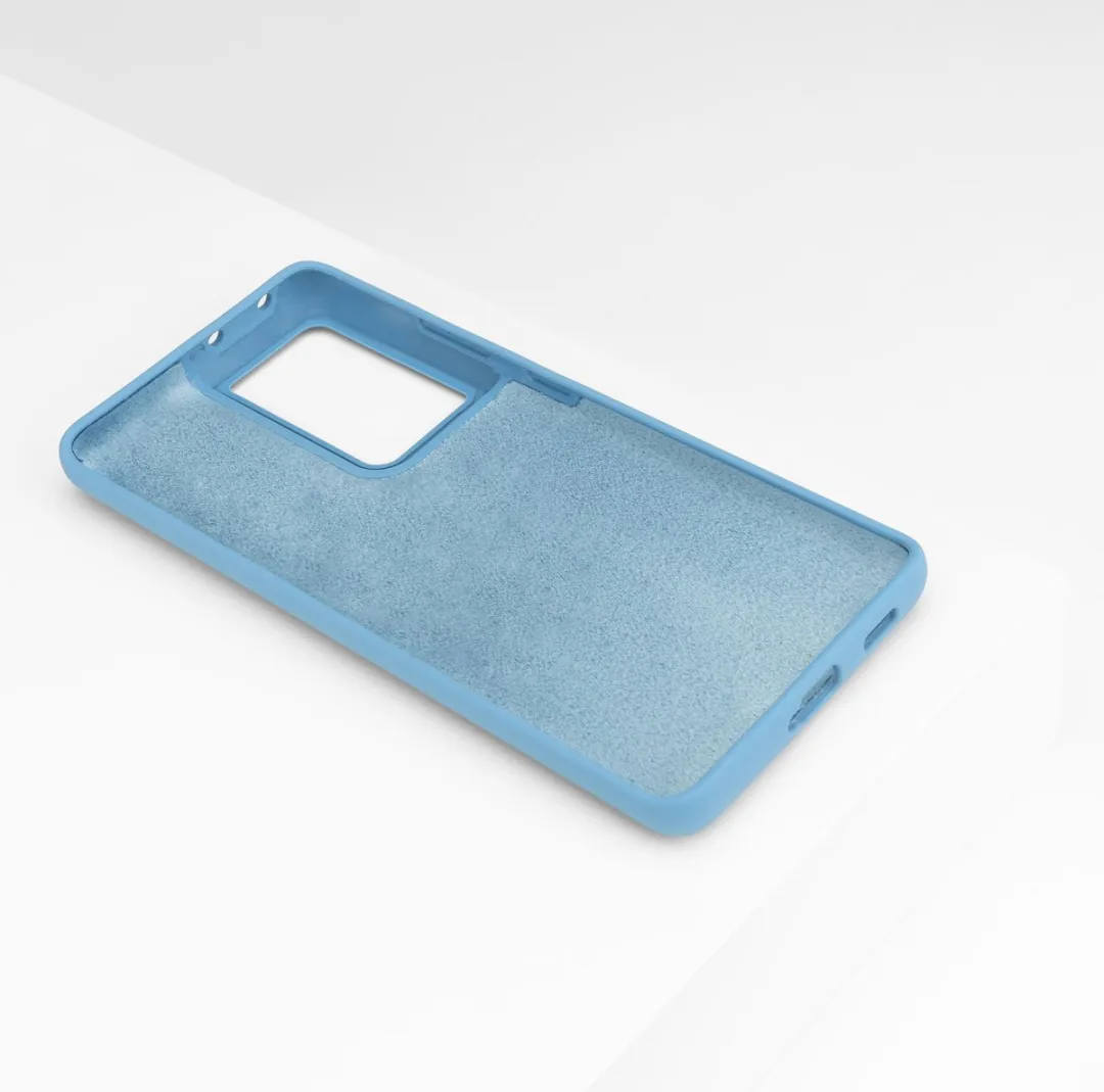 BMAX Siliconen Hoesje Samsung Galaxy S21 Ultra - Blauw
