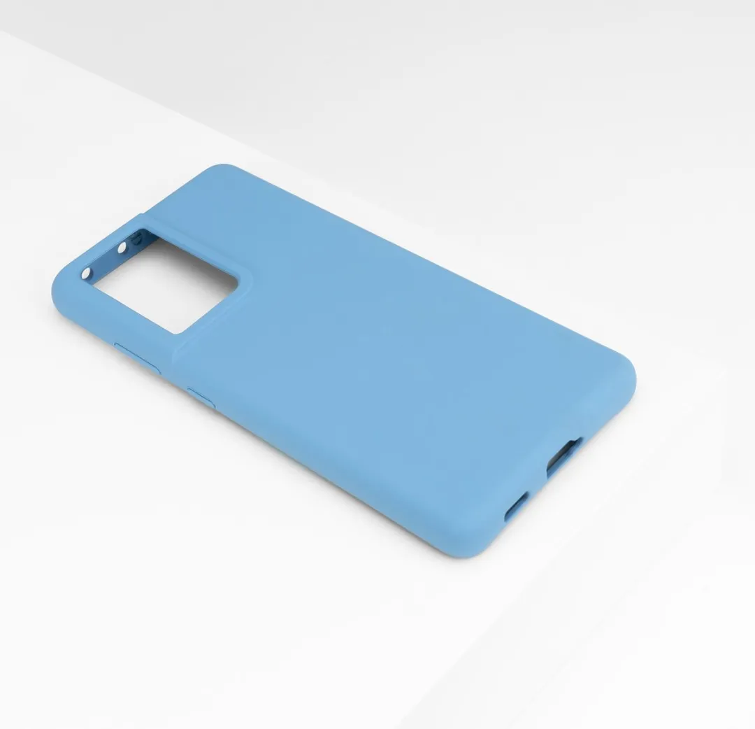 BMAX Siliconen Hoesje Samsung Galaxy S21 Ultra - Blauw - afbeelding 6 van 6