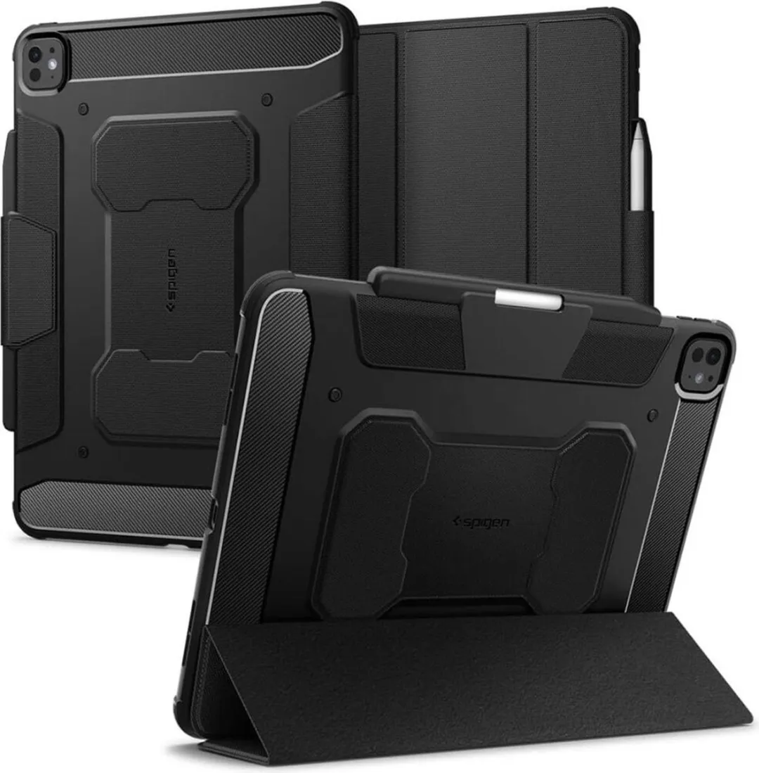 Spigen Rugged Armor Pro ACS07007 Tablethoes - Apple iPad Pro 13 - Zwart
