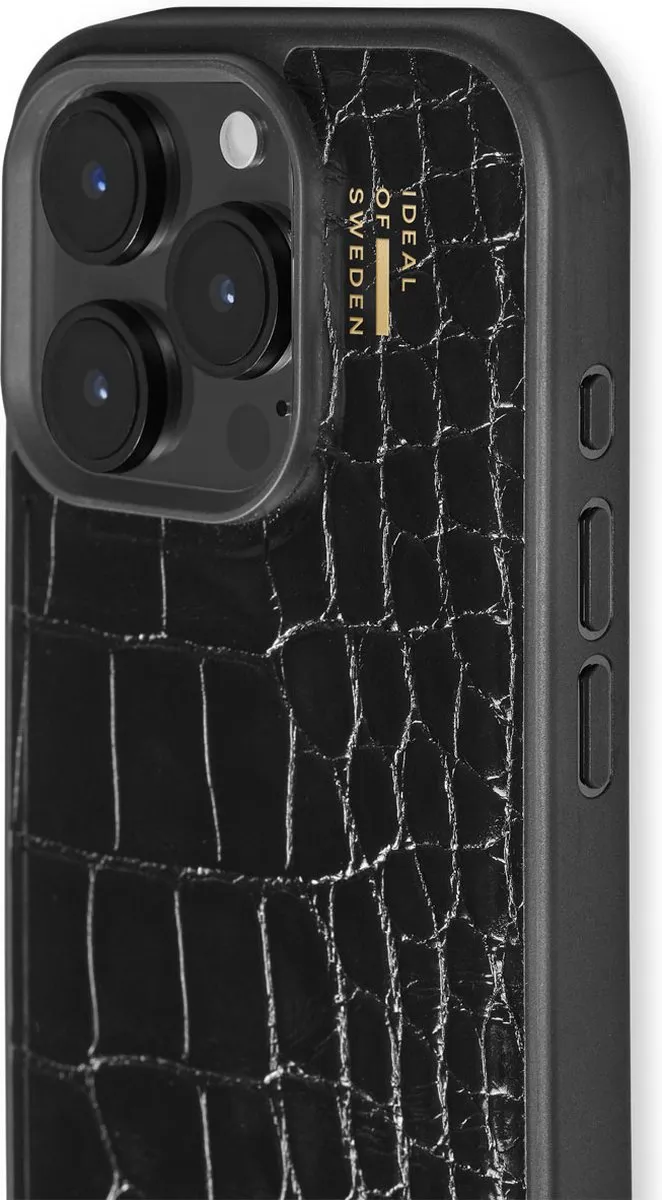 iDeal of Sweden iPhone 16 Pro Backcover - Vegan Leather IDVLC-I2461P-334 - Zwart