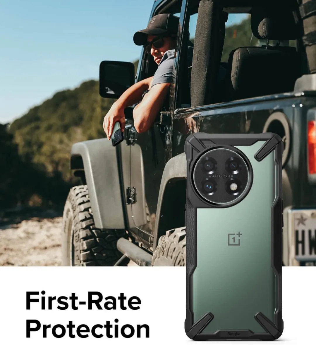 Ringke Fusion X OnePlus 11 Hoesje - Zwart