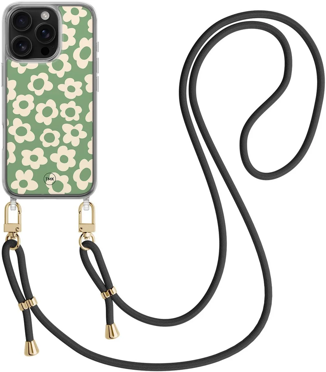 Casevibes iPhone 16 Pro Telefoonhoesje - Groen Bloemen