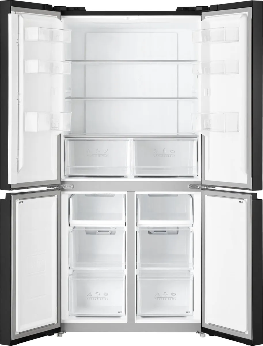 Inventum SKV4178B Amerikaanse Koelkast 474L - 6 Vriesvakken - Zwart