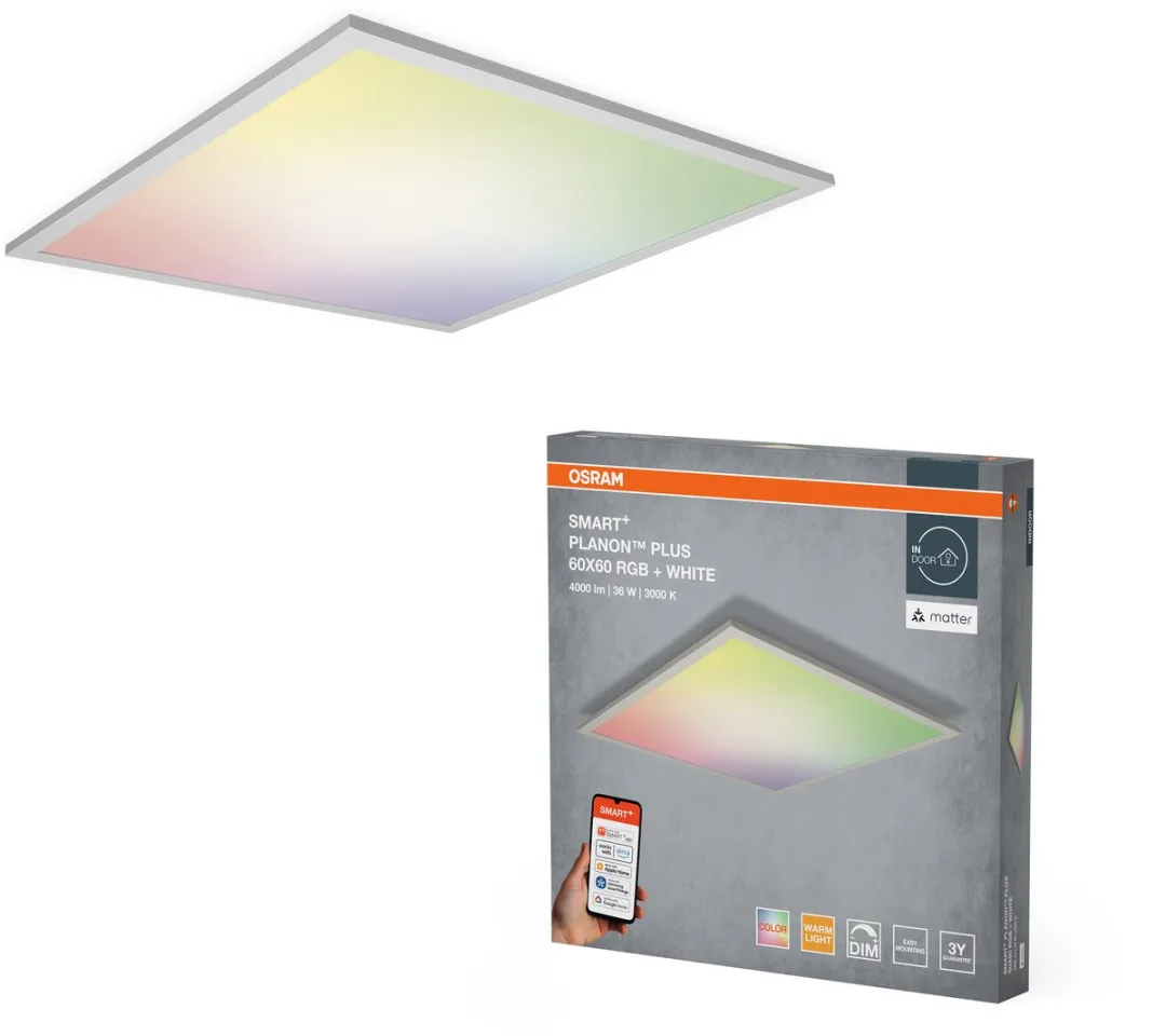 Osram SMART+ Matter Planon Plus LED Paneel RGBW 600x600mm - 36W