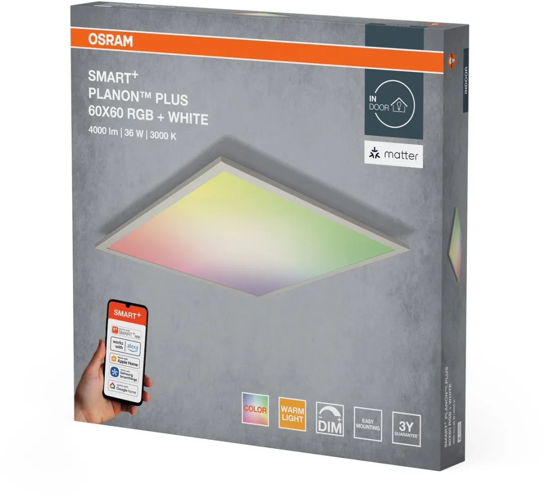 Osram SMART+ Matter Planon Plus LED Paneel RGBW 600x600mm - 36W
