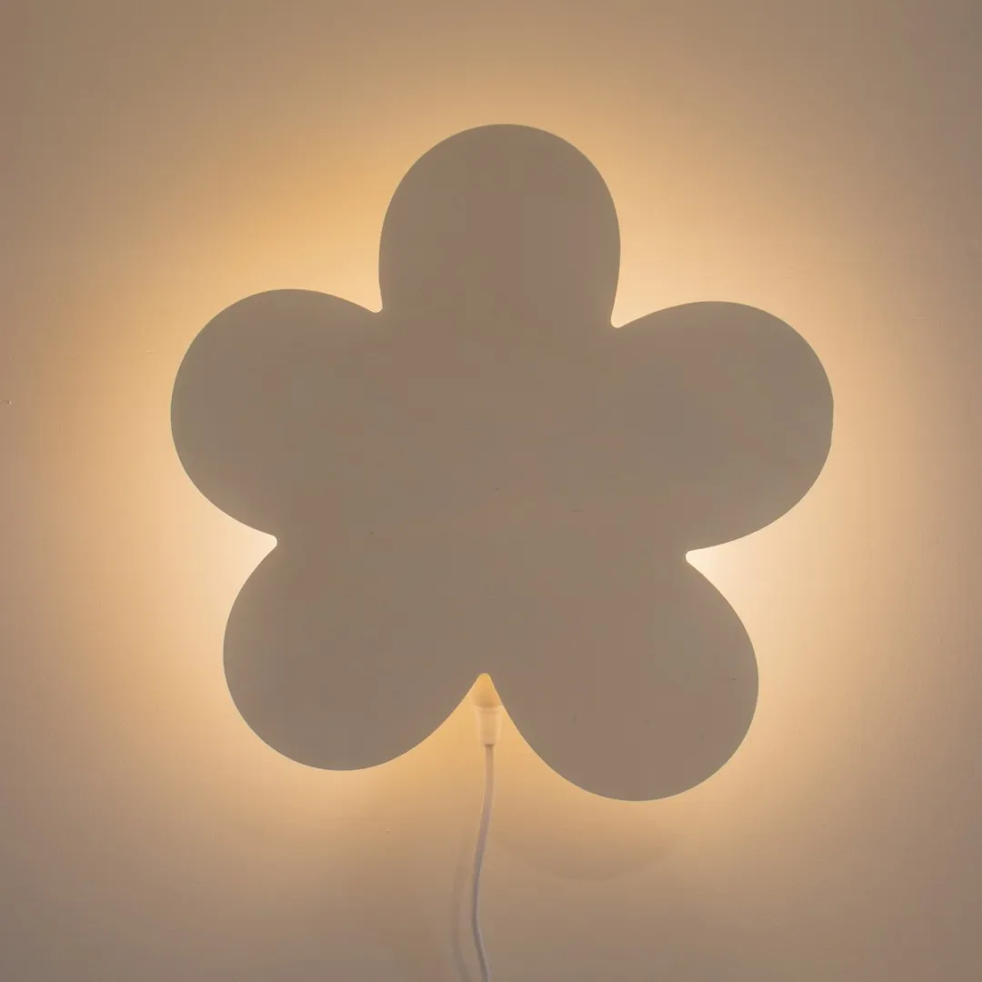 TreeToys Houten Wandlamp Bloem 30cm
