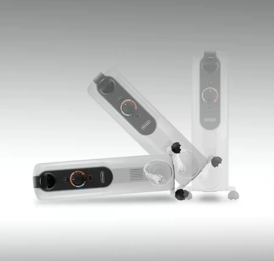 De'Longhi TRRSE1225 Radia-s Easytronic Binnen Zwart, Wit 2500 W Olie elektrisch verwarmingstoestel