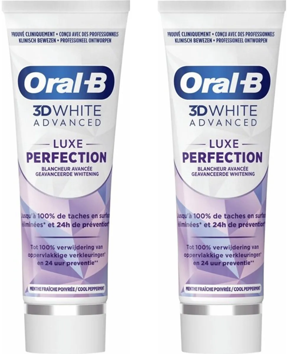 Oral-B 3D White Luxe Perfection Tandpasta 2x75ml