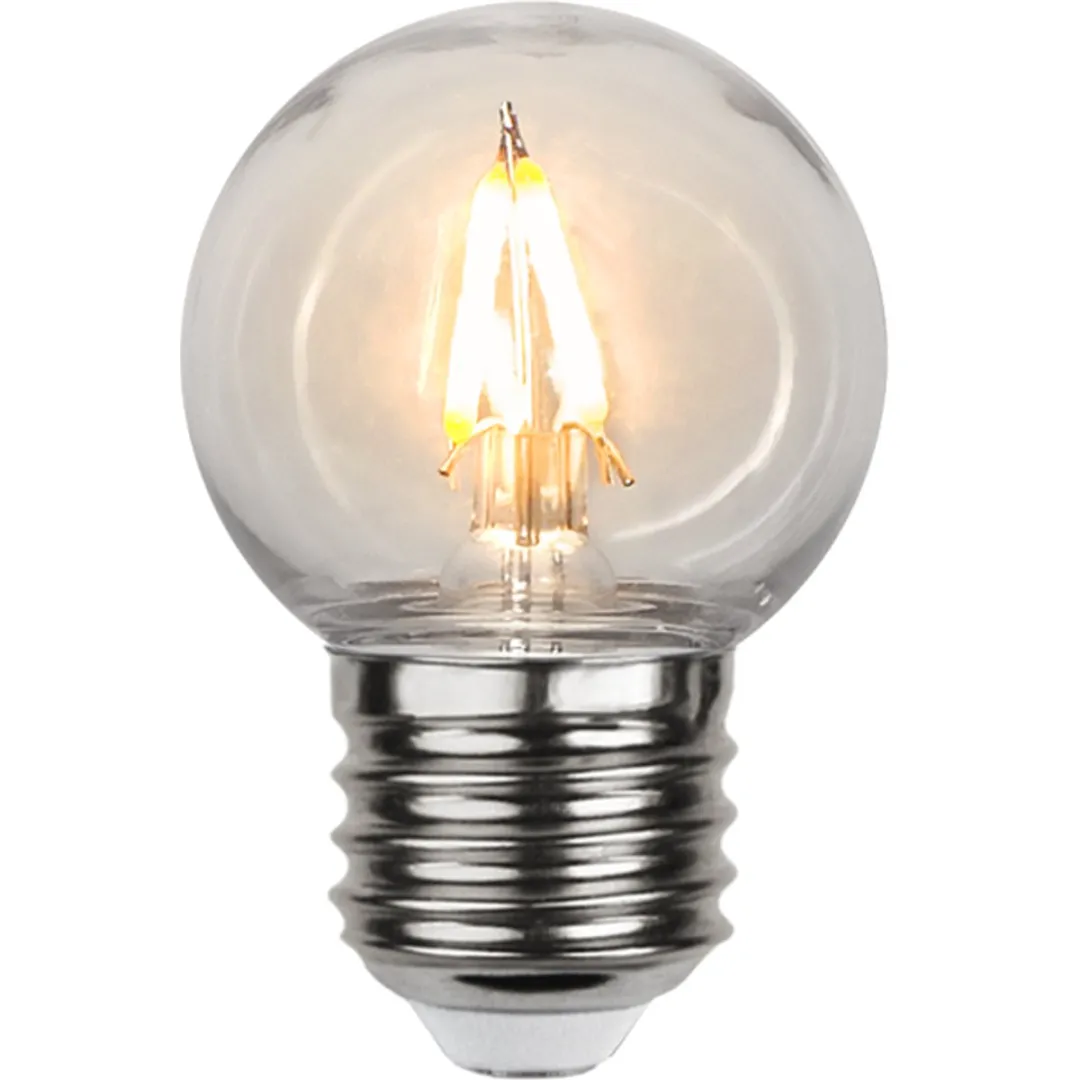 Star Trading Prikkabel Kogellamp E27 1W Super Warm Wit - 3 Stuks