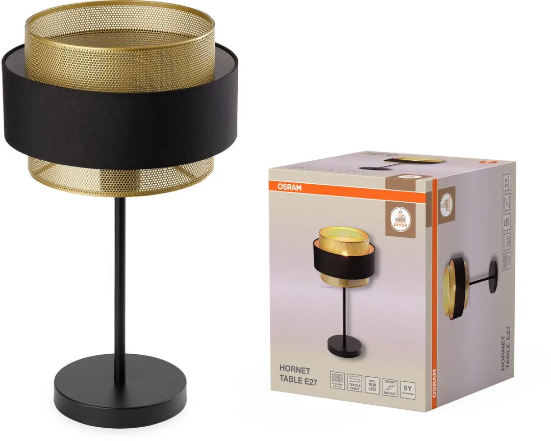 Osram Decor Hornet Tafellamp E27 - Zwart/Goud