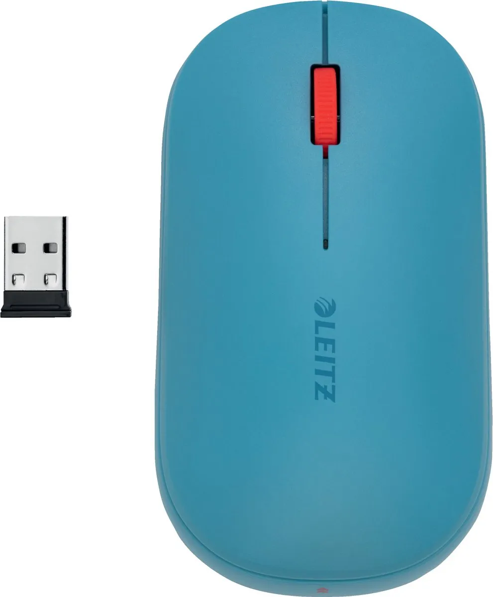 Leitz Cosy Draadloze Muis 65310019 - Bluetooth/2,4 GHz - Sereen Blauw