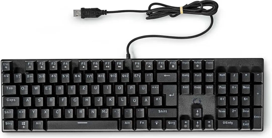 Nedis GKBDM110BKDE Gaming Toetsenbord - Mechanisch - Zwart