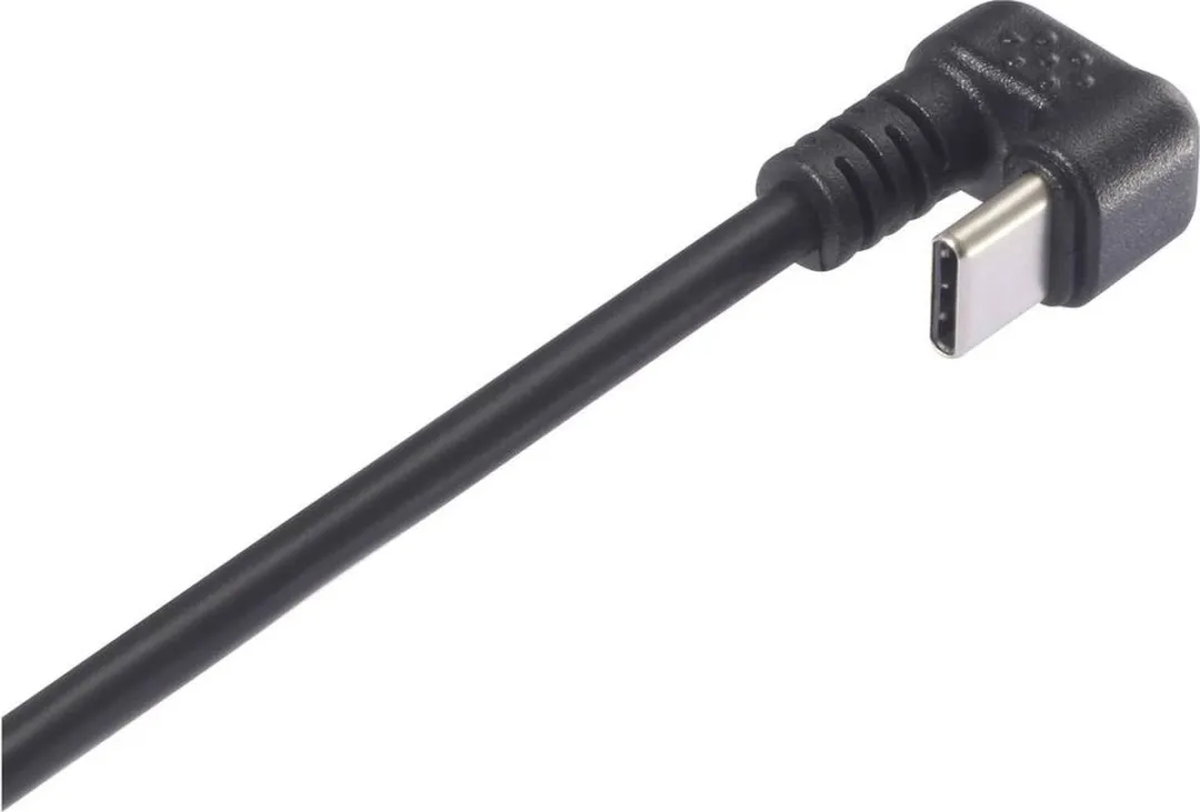 Renkforce USB-C Adapterkabel Haaks RF-6443970 - 30cm - Zwart