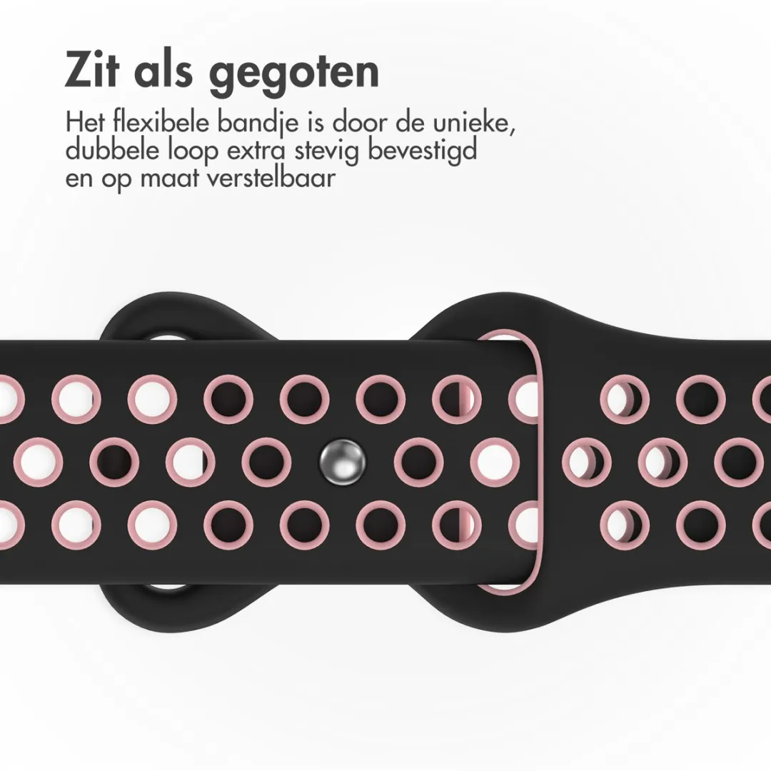 Imoshion Siliconen Sportband Apple Watch 38-42mm - Black & Pink