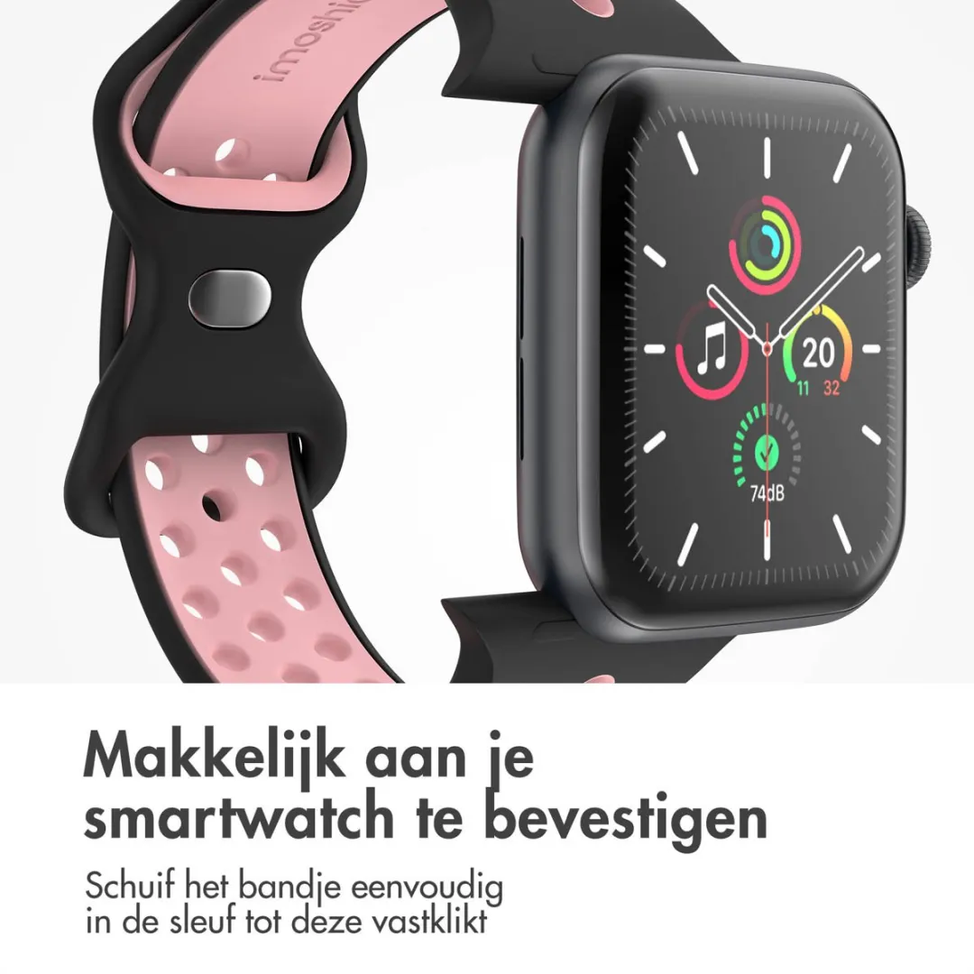Imoshion Siliconen Sportband Apple Watch 38-42mm - Black & Pink