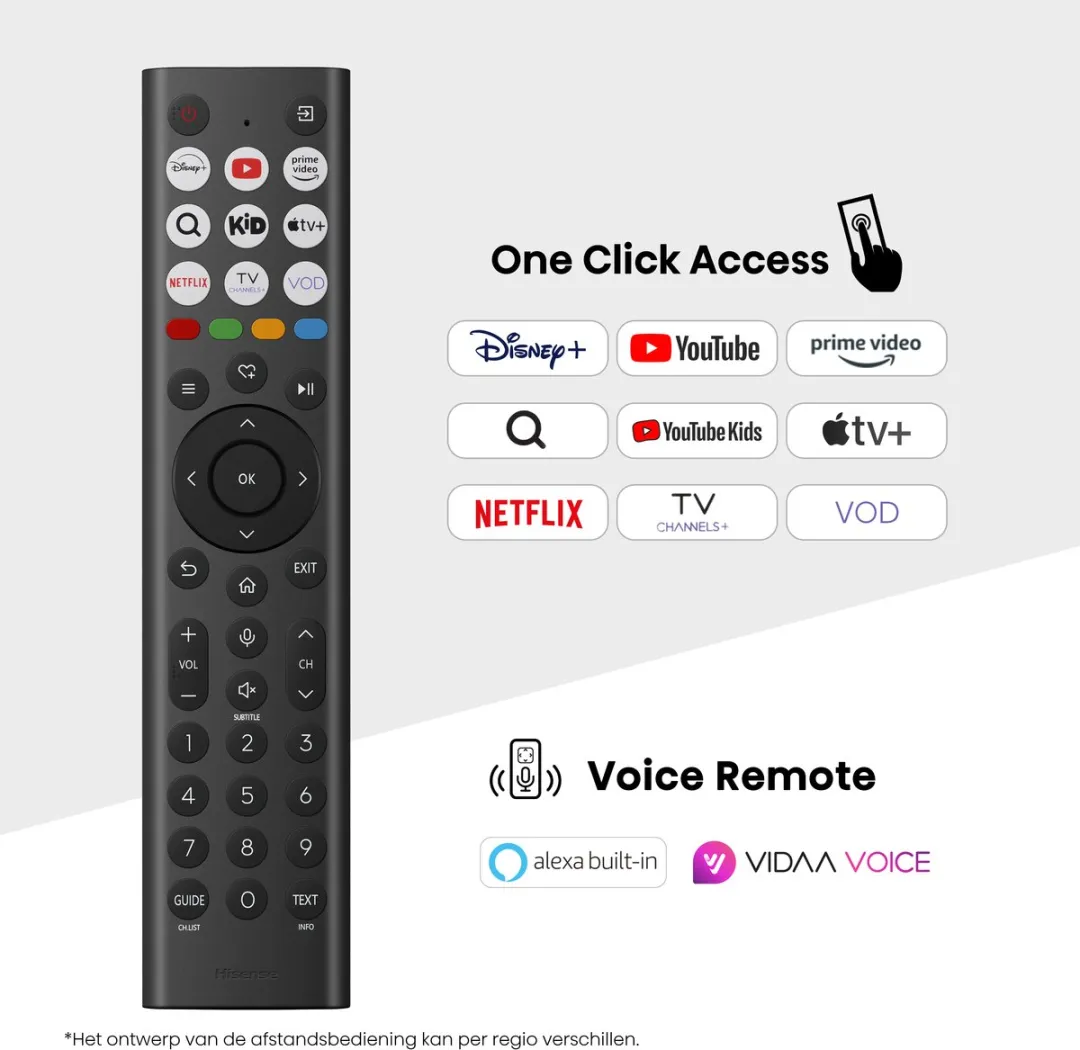 Hisense 100U7Q 100 inch MiniLED TV - 4K 165Hz - Metaal/Charcoal Grey - afbeelding 6 van 6