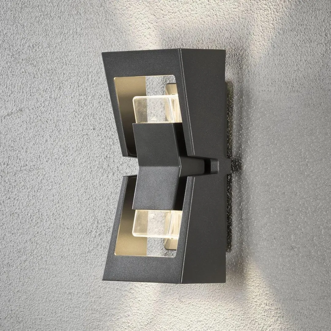 Konstsmide Potenza Wandlamp Buiten 2-lichts LED 4W