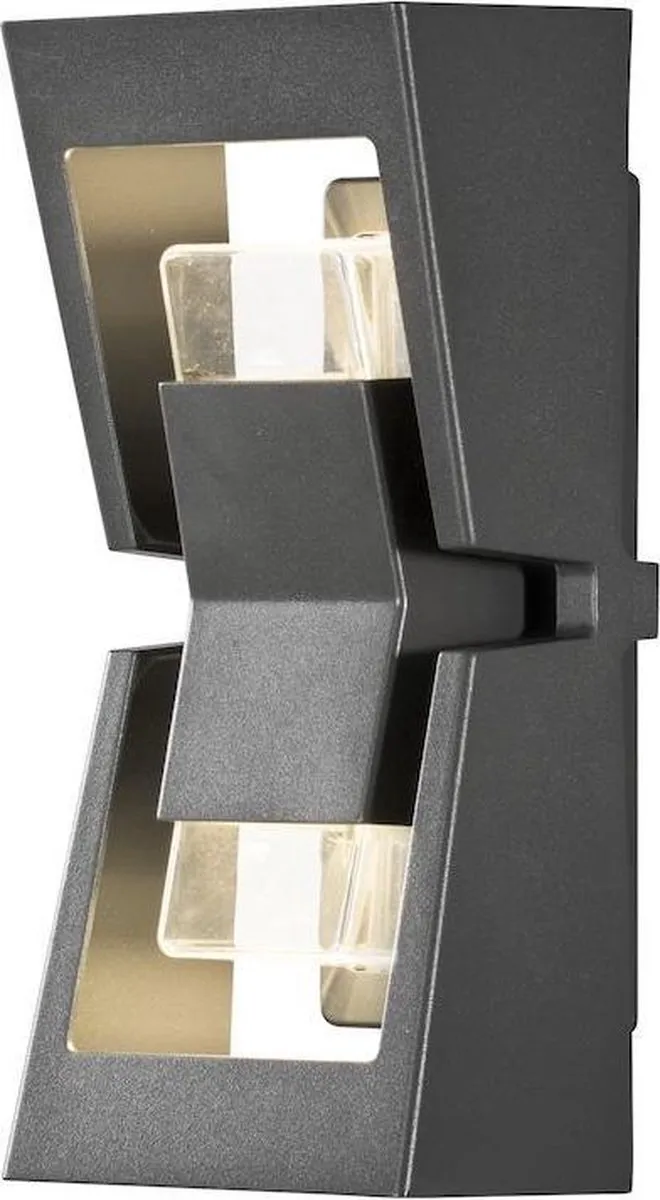 Konstsmide Potenza Wandlamp Buiten 2-lichts LED 4W - Antraciet