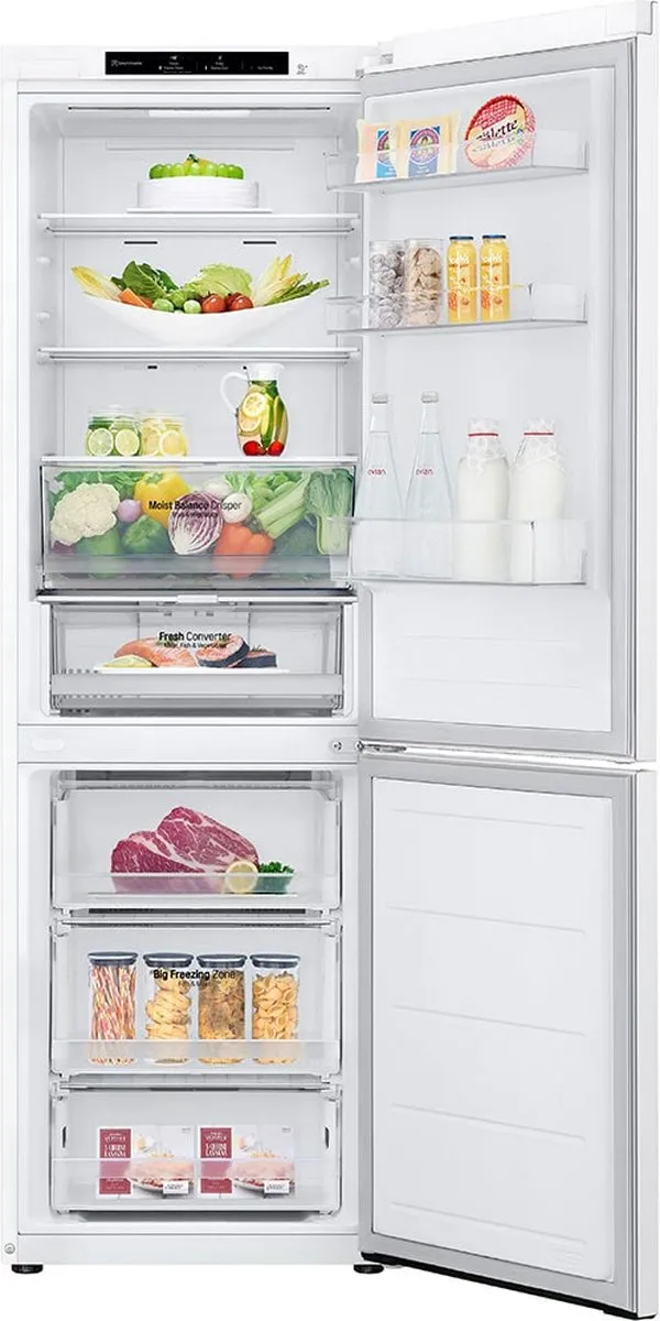 LG GBV3100CSW Combi-koelkast 344L - Vrijstaand - Wit