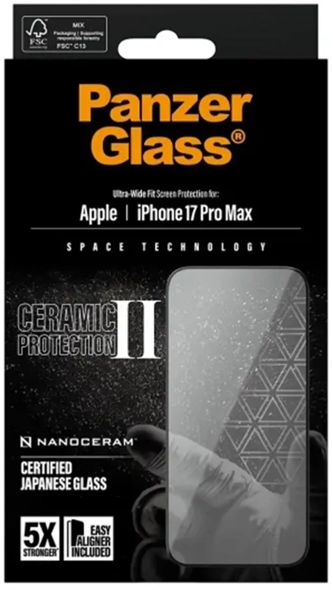PanzerGlass Ultra Wide Fit iPhone 17 Pro Max Schermbeschermer - PG33872