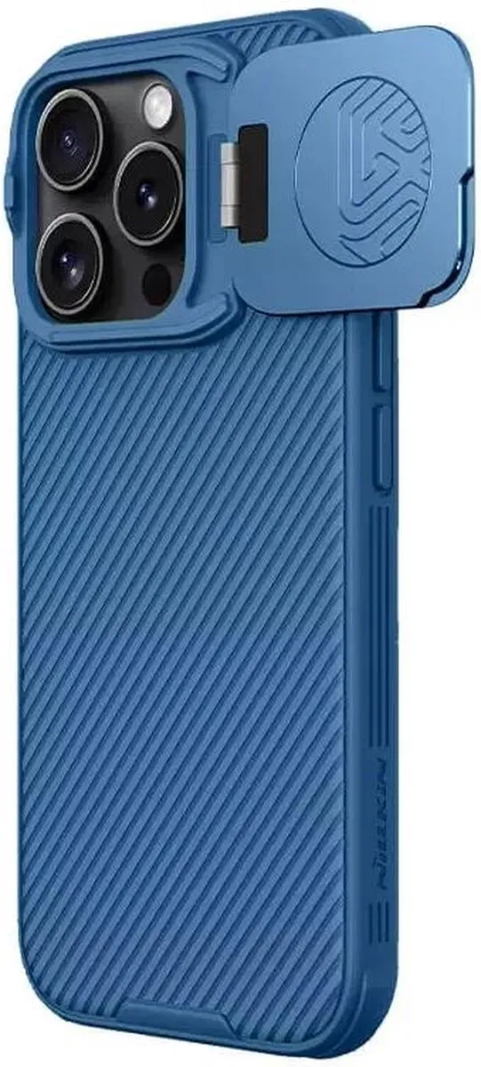 Nillkin CamShield Prop Magnetic Hoesje iPhone 16 Pro - Blauw - afbeelding 6 van 6