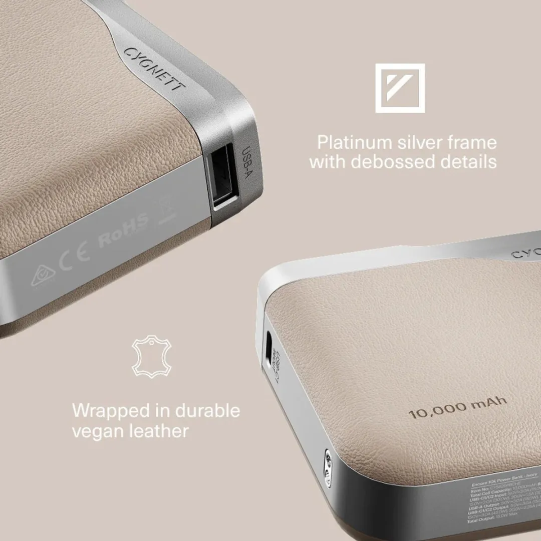 Cygnett Encore 10.000mAh Power Bank CY5629PBCHE - 45W - Wit