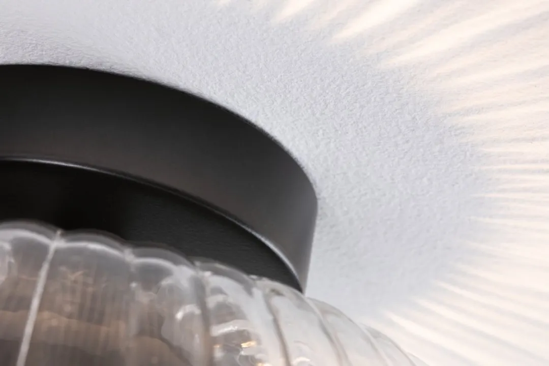 Paulmann Ruya LED Plafondlamp IP44 - Ø25cm - Zwart mat