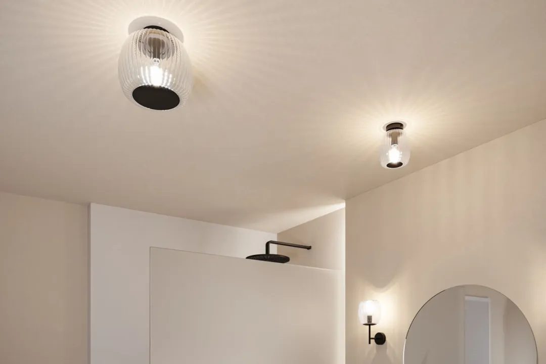 Paulmann Ruya LED Plafondlamp IP44 - Ø25cm - Zwart mat