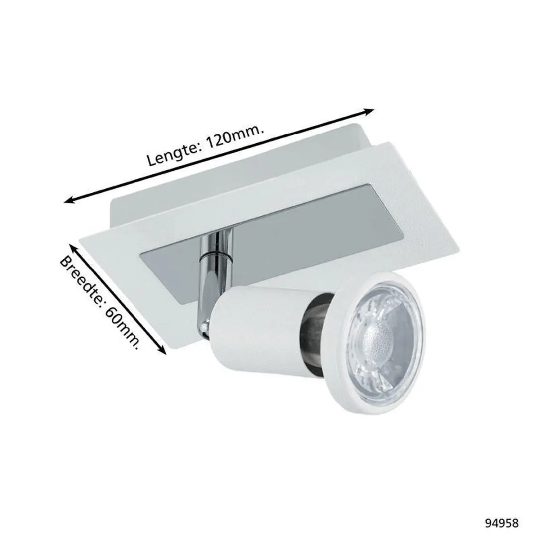 Eglo Sarria Spot 1 Licht - Wit/Chroom